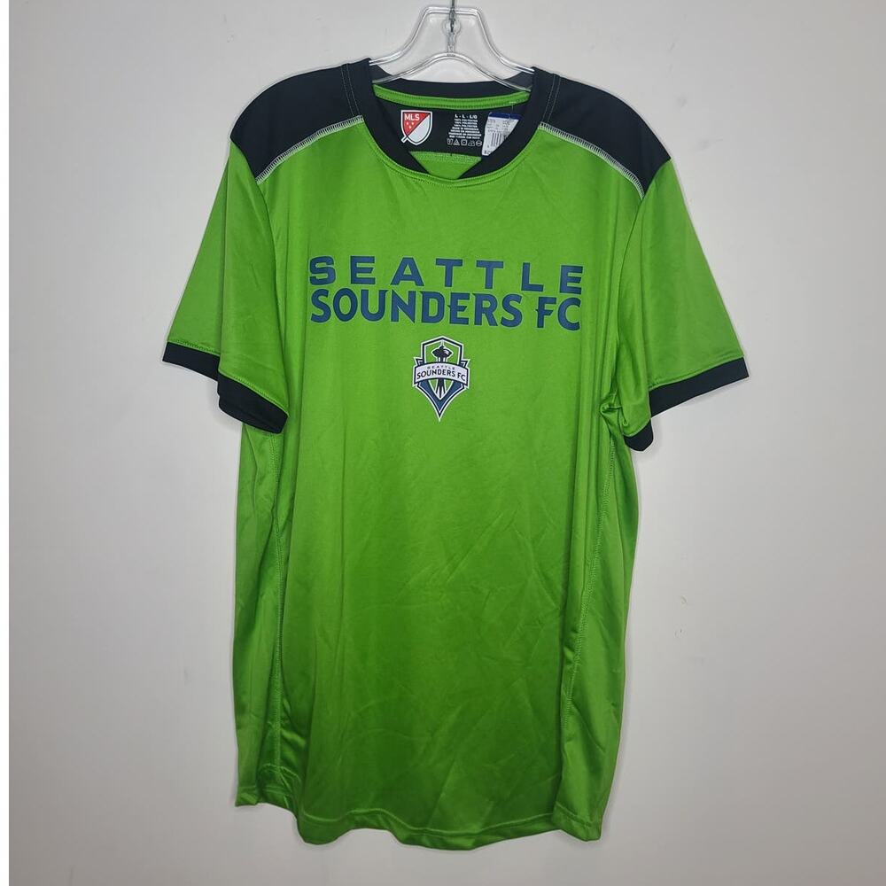 NWT Seattle Sounders FC futbol club soccer green short sleeve shirt - large